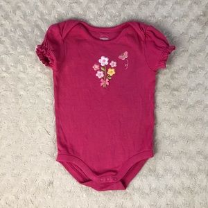 Gymboree Pink Bodysuit Size 6-12 Months Butterfly
